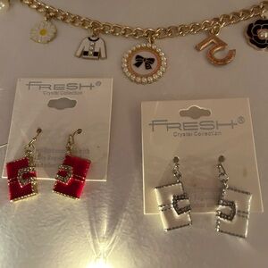 Handbag Earrings, NIB.